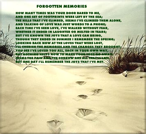 Forgotten Memories Poem